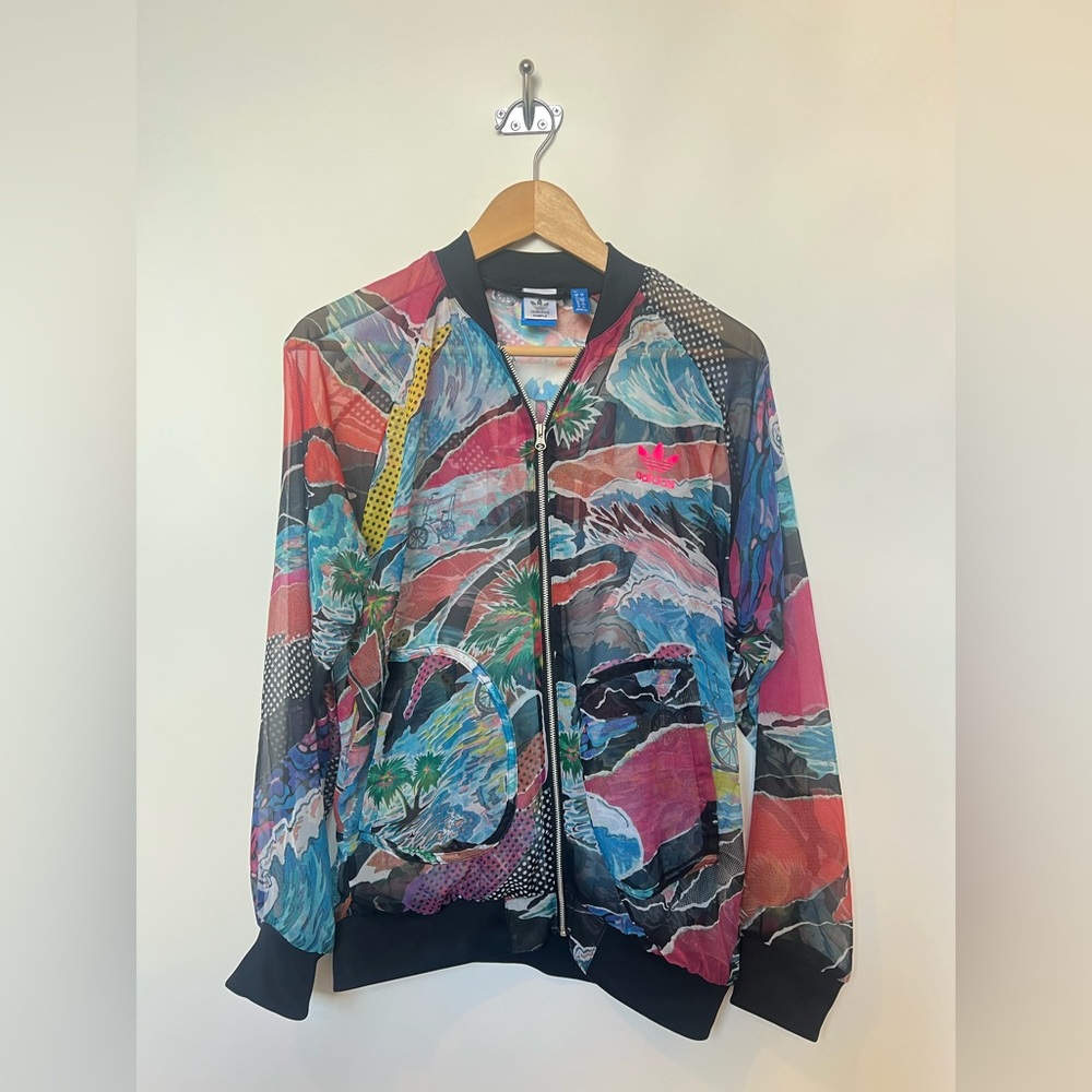 Adidas Originals x Farm Rio Venice Beach Tropical Mesh Bomber‎ SAMPLE Ed Rare - Picture 4 of 16